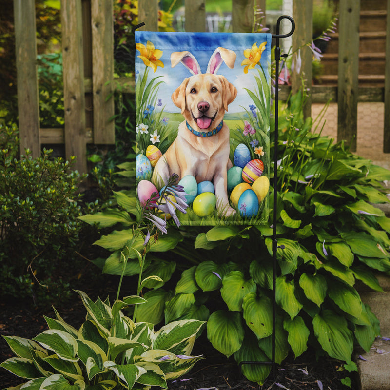 Yellow Labrador Retriever Easter Egg Hunt Garden Flag