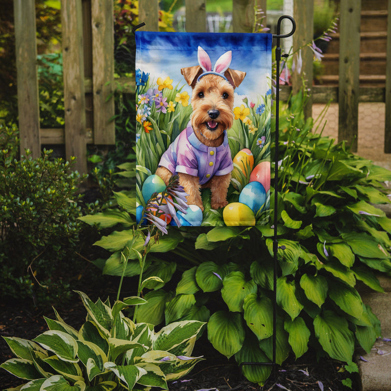 Lakeland Terrier Easter Garden Flag - Easter Egg Hunt - Dog-Themed Spring Yard Decor