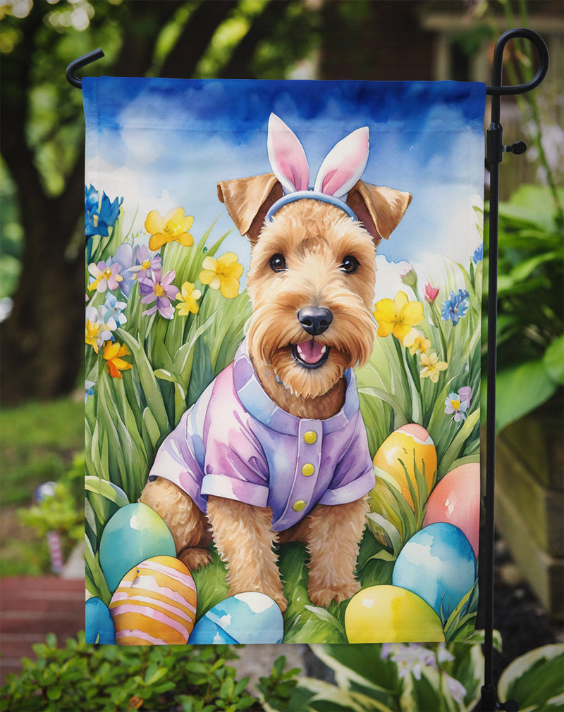 Lakeland Terrier Easter Garden Flag - Easter Egg Hunt - Dog-Themed Spring Yard Decor