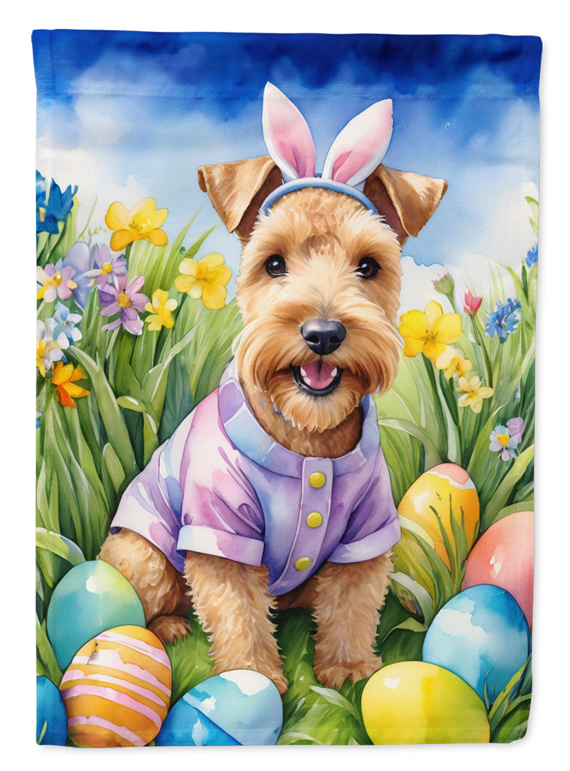 Lakeland Terrier Easter Garden Flag - Easter Egg Hunt - Dog-Themed Spring Yard Decor