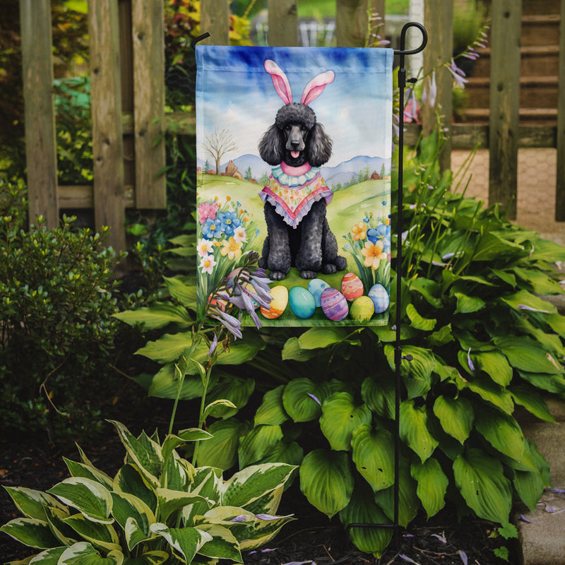 Poodle Easter Garden Flag - Easter Egg Hunt - Dog-Themed Spring Yard Decor