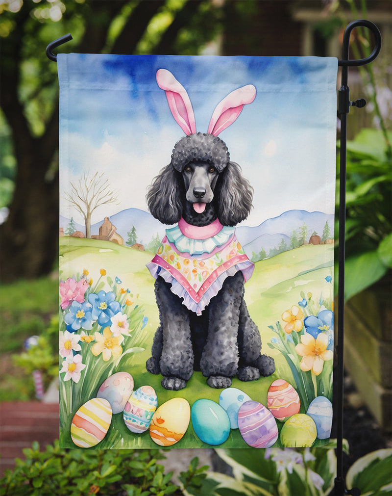 Poodle Easter Garden Flag - Easter Egg Hunt - Dog-Themed Spring Yard Decor
