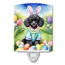 Black Poodle Easter Egg Hunt Ceramic Night Light