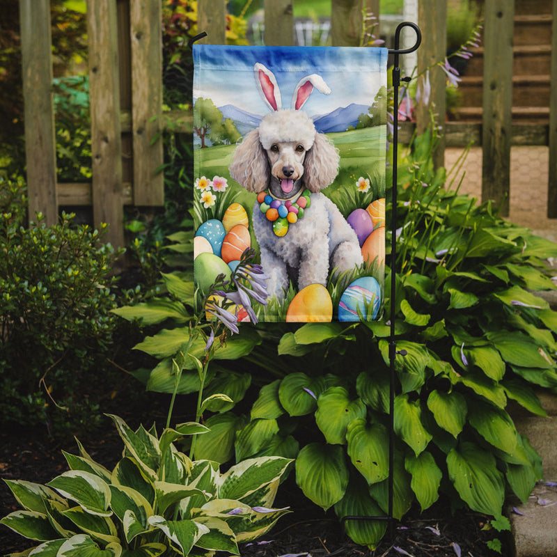 Poodle Easter Garden Flag - Easter Egg Hunt - Dog-Themed Spring Yard Decor