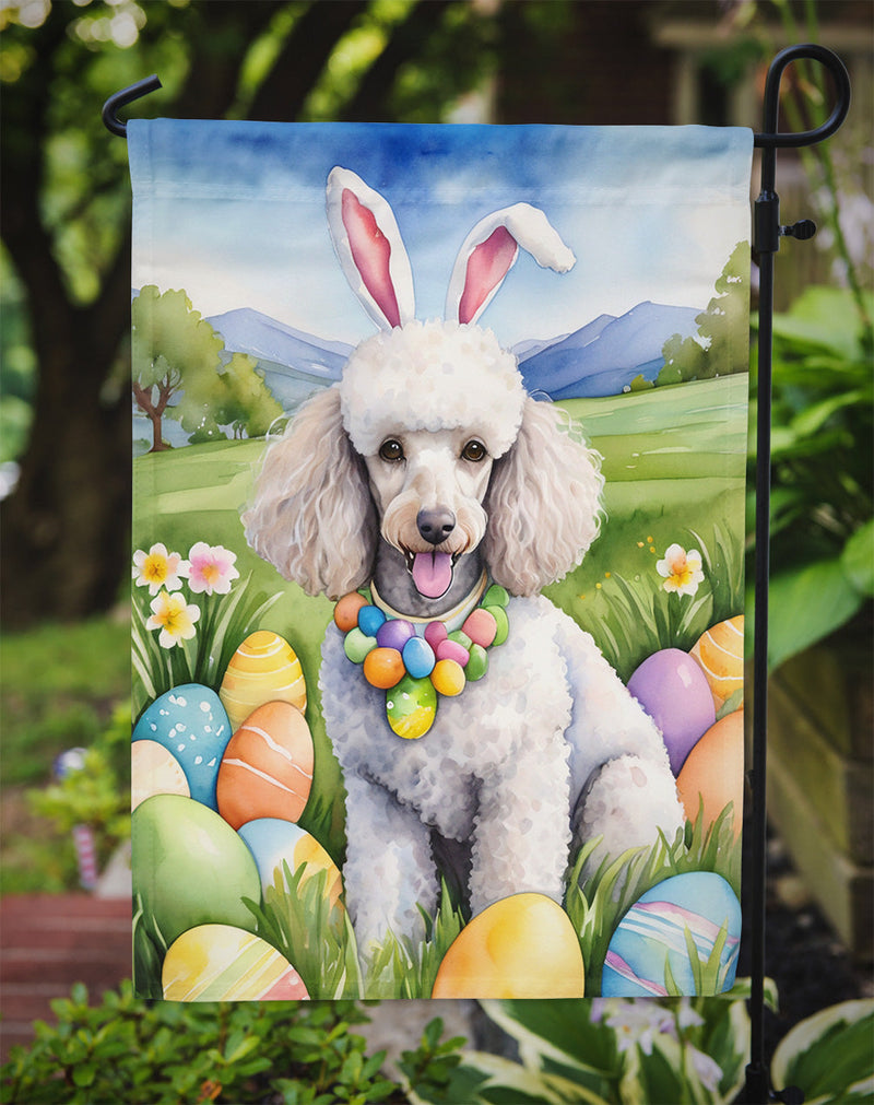 Poodle Easter Garden Flag - Easter Egg Hunt - Dog-Themed Spring Yard Decor
