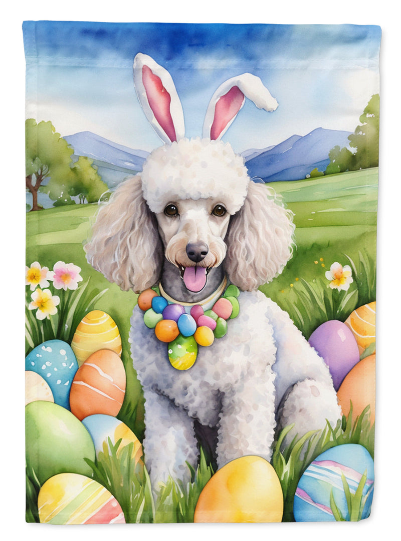 Poodle Easter Garden Flag - Easter Egg Hunt - Dog-Themed Spring Yard Decor