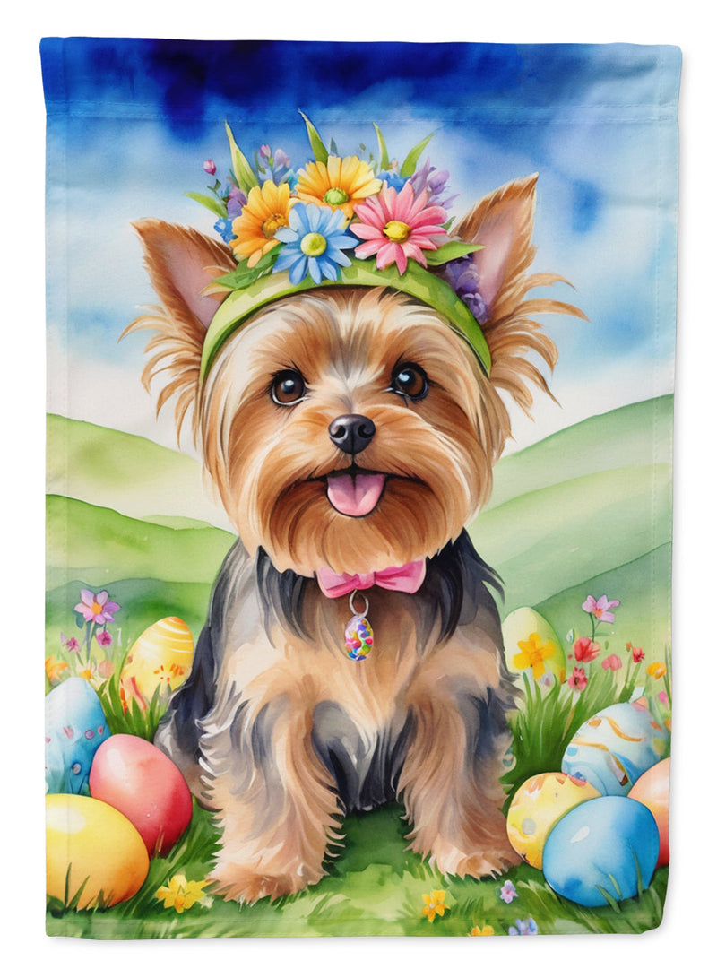 Yorkshire Terrier Easter Egg Hunt House Flag