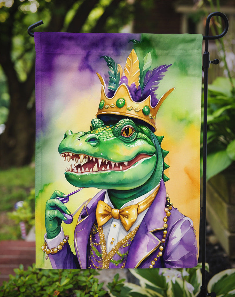 Alligator King of Mardi Gras Garden Flag – Decorative Garden Flag by Caroline's Treasures