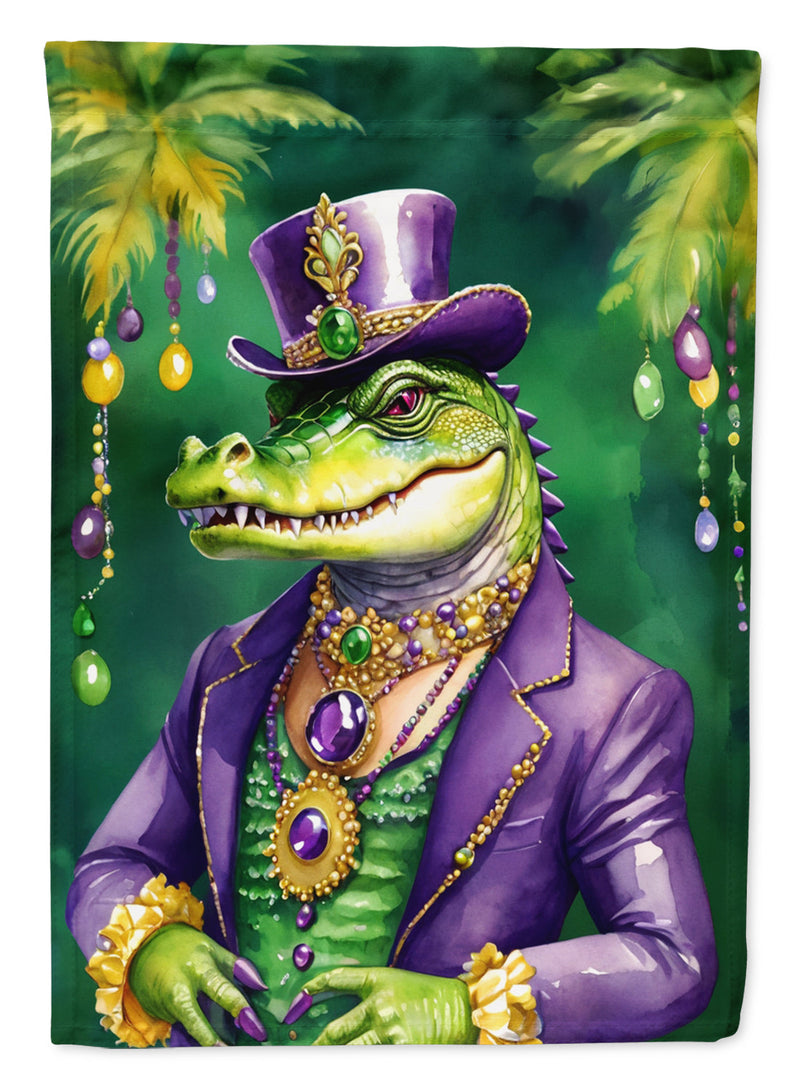 Alligator King of Mardi Gras Garden Flag – Decorative Garden Flag by Caroline's Treasures