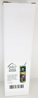 Alligator King of Mardi Gras Stainless Steel Skinny Tumbler