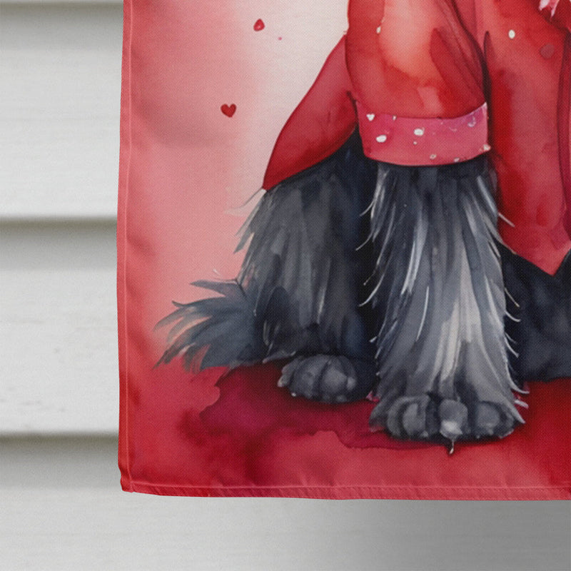 Affenpinscher My Valentine House Flag