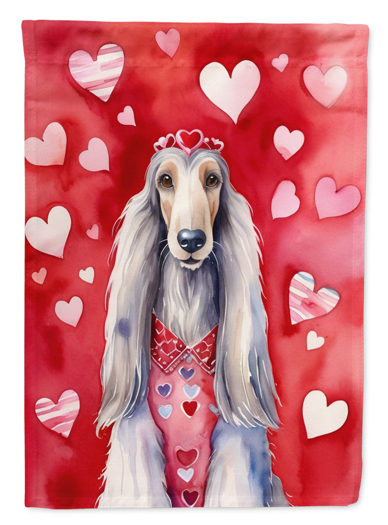 Afghan Hound My Valentine Garden Flag