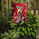 Airedale Terrier Valentine’s Day Garden Flag – Dog-Themed Heart Yard Decor