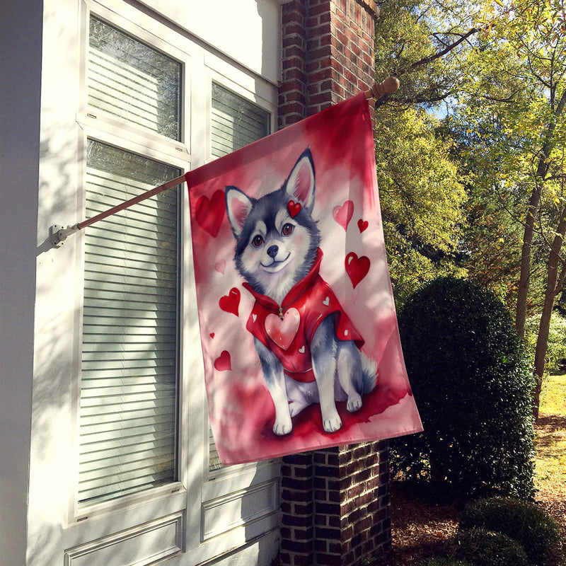 Alaskan Klee Kai My Valentine House Flag