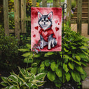 Alaskan Klee Kai Valentine’s Day Garden Flag – Dog-Themed Heart Yard Decor
