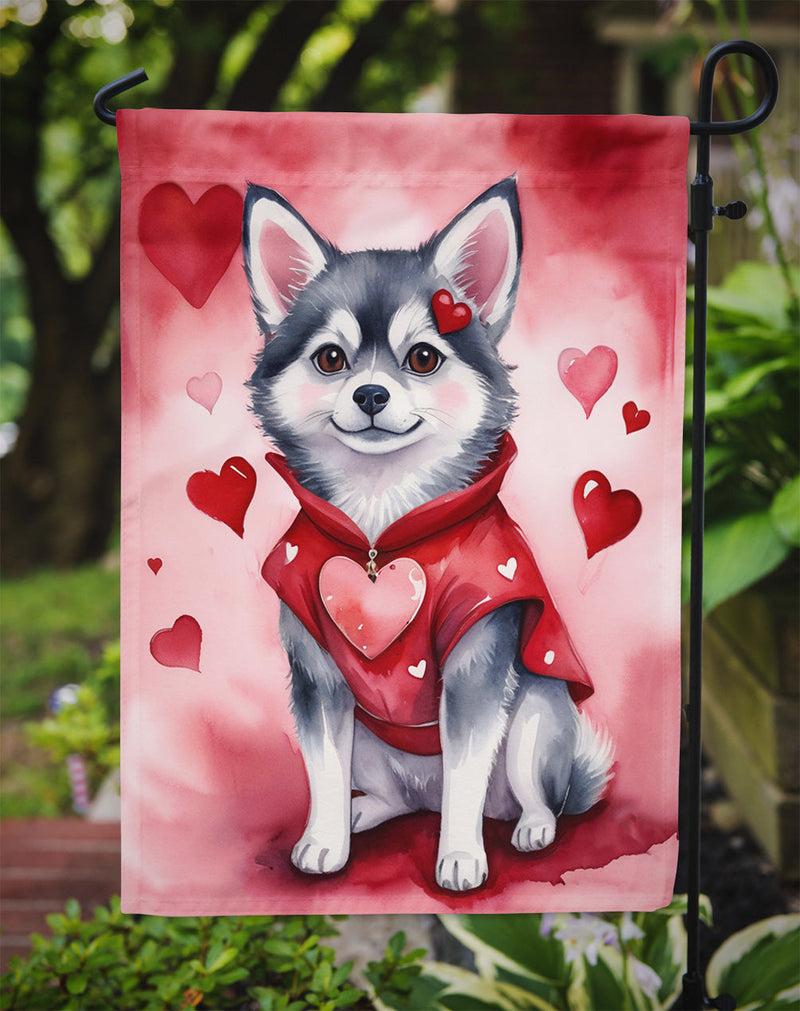 Alaskan Klee Kai My Valentine Garden Flag