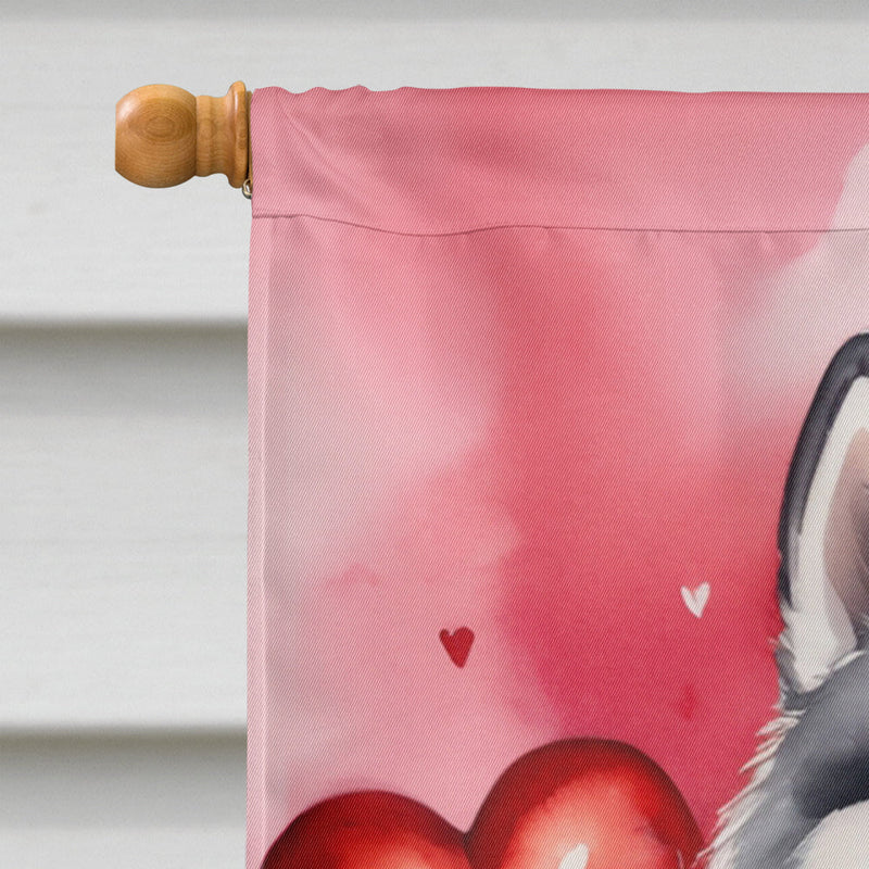 Alaskan Malamute My Valentine House Flag