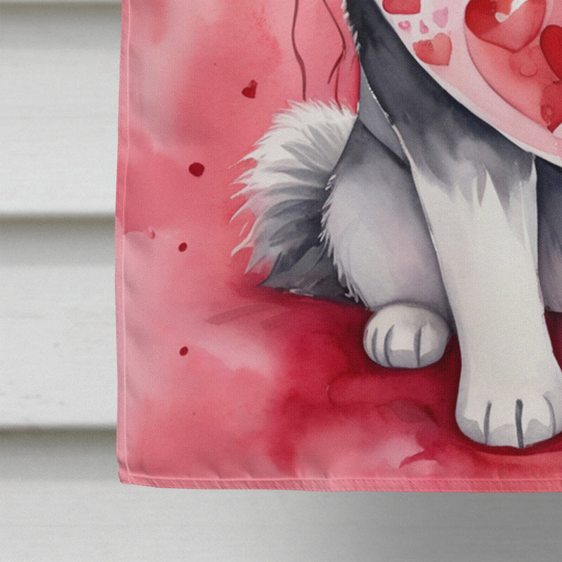 Alaskan Malamute My Valentine House Flag