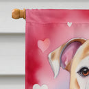 American Bulldog My Valentine House Flag