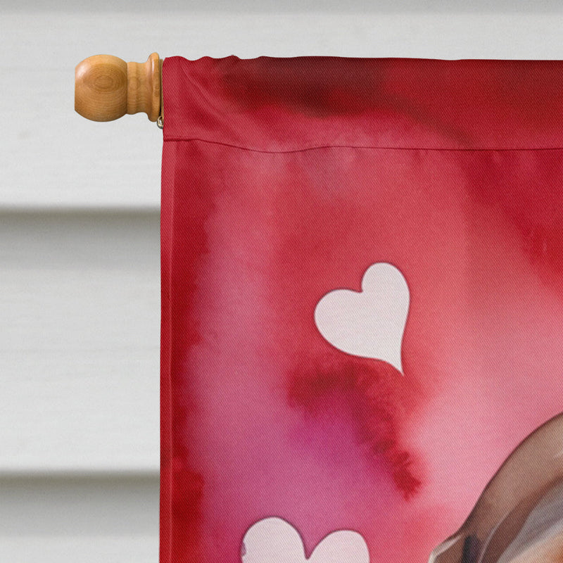 American English Coonhound My Valentine House Flag