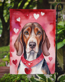 American English Coonhound Valentine’s Day Garden Flag – Dog-Themed Heart Yard Decor