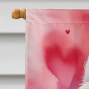 American Eskimo My Valentine House Flag