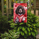 American Water Spaniel Valentine’s Day Garden Flag – Dog-Themed Heart Yard Decor