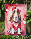 Basset Hound Valentine’s Day Garden Flag – Dog-Themed Heart Yard Decor