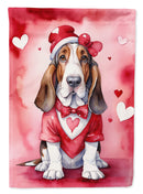 Basset Hound Valentine’s Day Garden Flag – Dog-Themed Heart Yard Decor