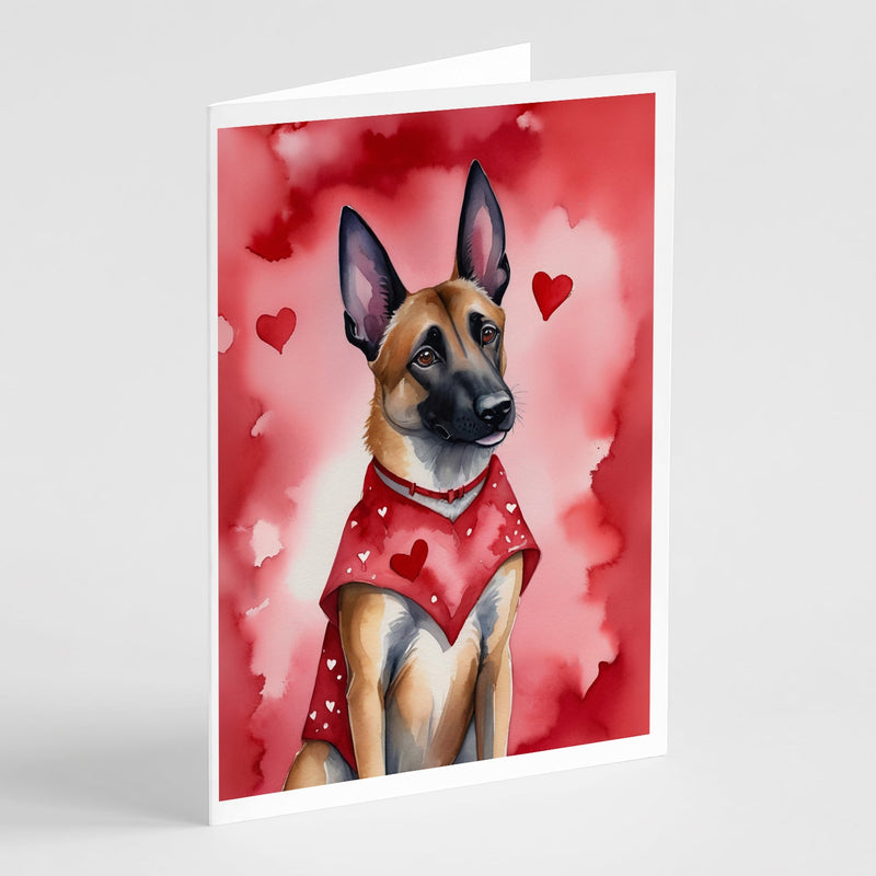 Belgian Malinois My Valentine Greeting Cards Pack of 8