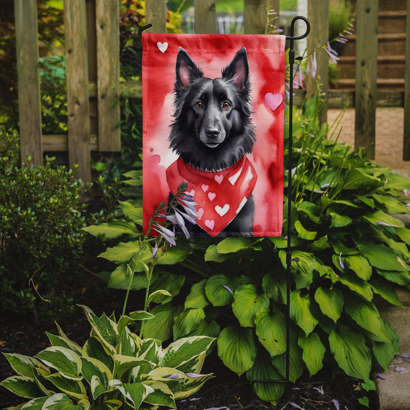 Belgian Sheepdog My Valentine Garden Flag