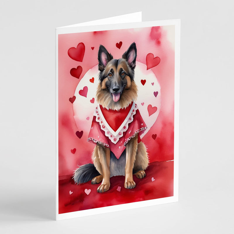 Belgian Tervuren My Valentine Greeting Cards Pack of 8