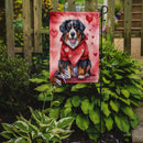 Bernese Mountain Dog Valentine’s Day Garden Flag – Dog-Themed Heart Yard Decor
