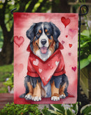 Bernese Mountain Dog Valentine’s Day Garden Flag – Dog-Themed Heart Yard Decor