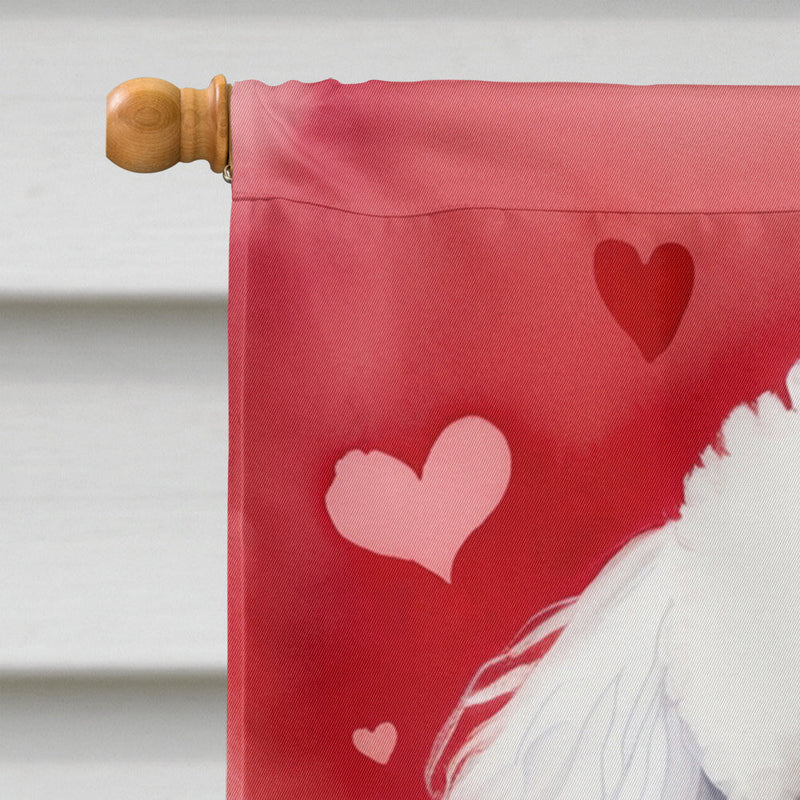 Bichon Frise My Valentine House Flag