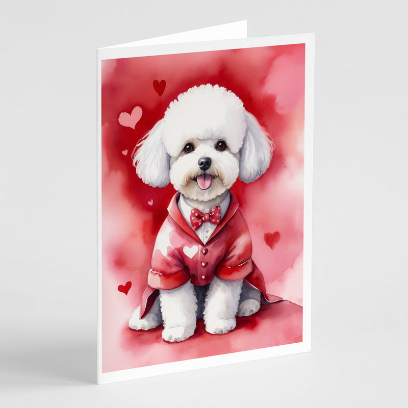 Bichon Frise My Valentine Greeting Cards Pack of 8