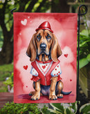 Bloodhound Valentine’s Day Garden Flag – Dog-Themed Heart Yard Decor