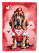 Bloodhound Valentine’s Day Garden Flag – Dog-Themed Heart Yard Decor