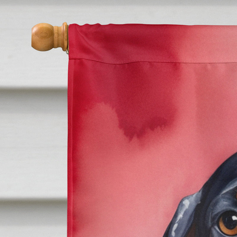 Bluetick Coonhound My Valentine House Flag