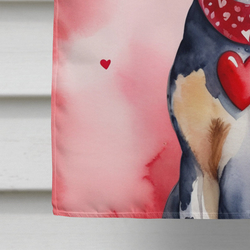 Bluetick Coonhound My Valentine House Flag