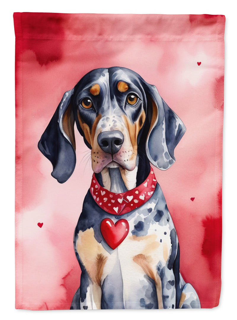 Bluetick Coonhound My Valentine House Flag