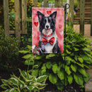 Border Collie Valentine’s Day Garden Flag – Dog-Themed Heart Yard Decor