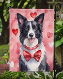 Border Collie Valentine’s Day Garden Flag – Dog-Themed Heart Yard Decor