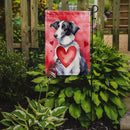 Borzoi Valentine’s Day Garden Flag – Dog-Themed Heart Yard Decor