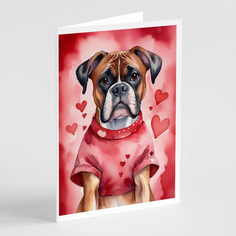 Boxer My Valentine Greeting Cards Pack of 8