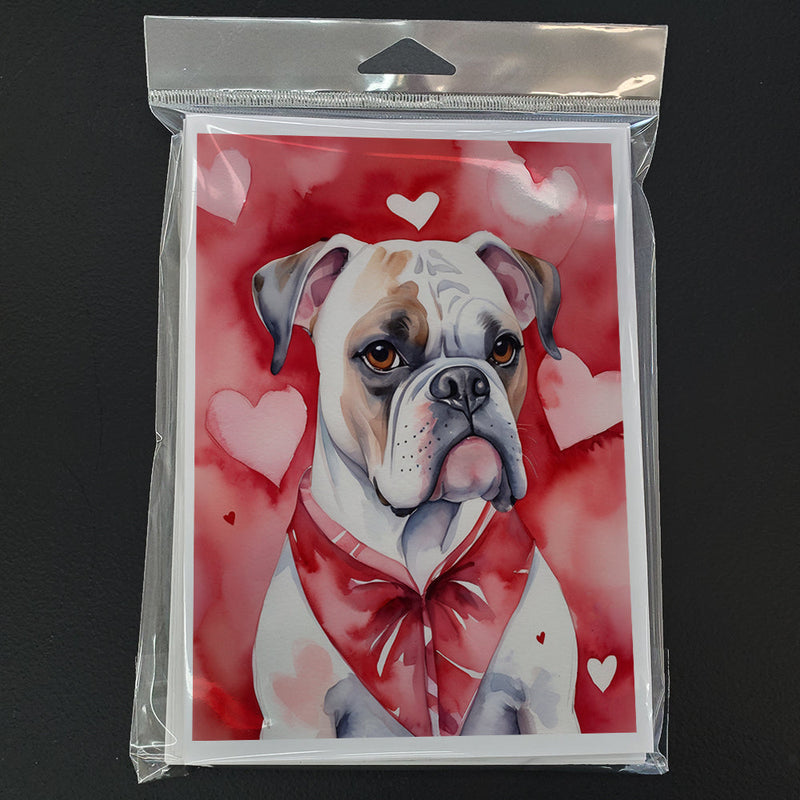 Boxer My Valentine Greeting Cards Pack of 8