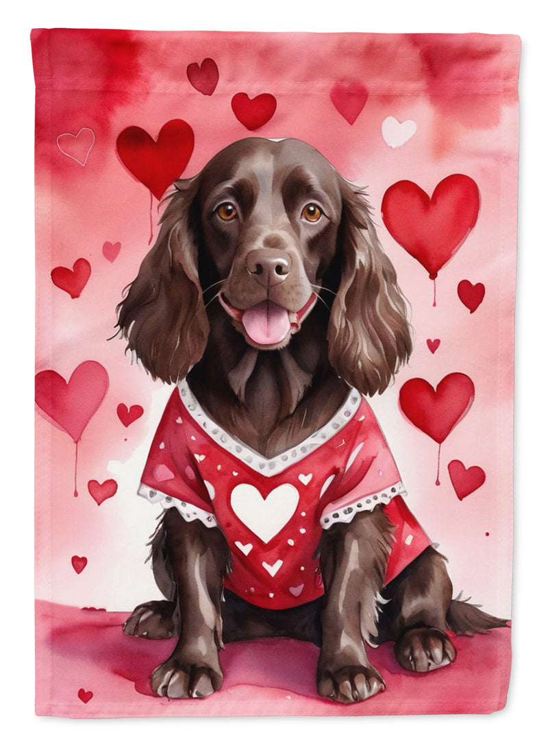 Boykin Spaniel My Valentine House Flag