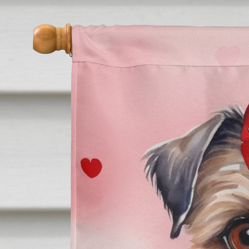 Brussels Griffon My Valentine House Flag