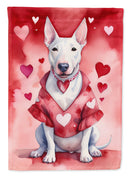 Bull Terrier Valentine’s Day Garden Flag – Dog-Themed Heart Yard Decor