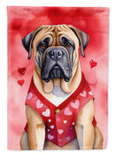 Bullmastiff My Valentine House Flag